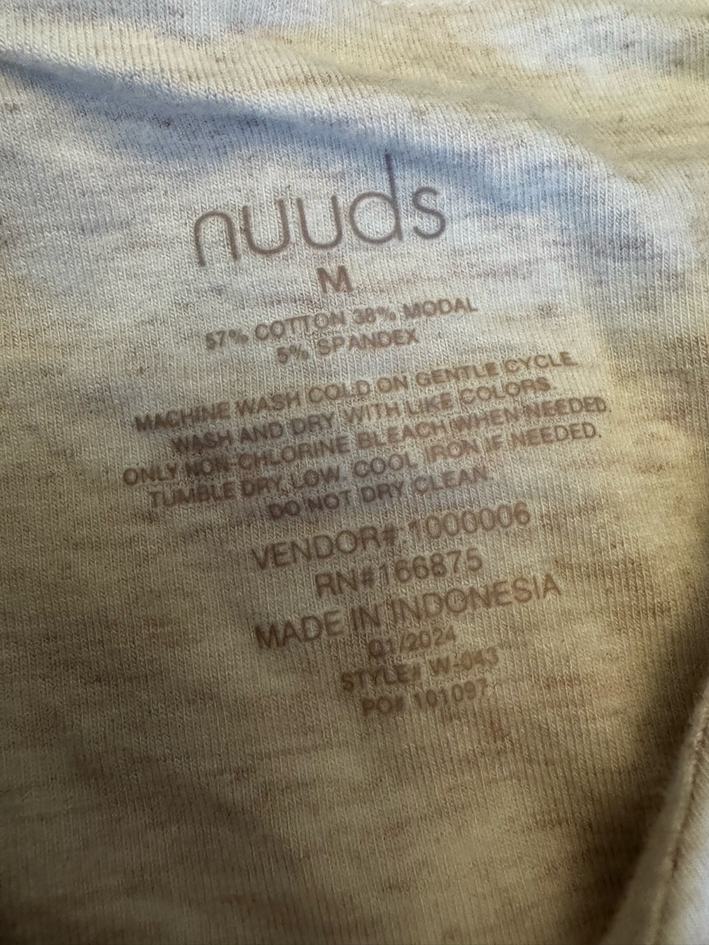 nuuds Classic Crew Tank Bodysuit - M - Picture 5 of 5
